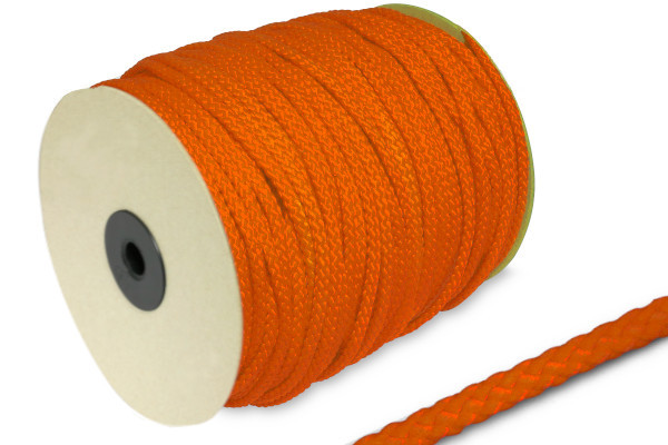 PP šnúra, priemer 5 mm, na 100 m rolke, tmavooranžová