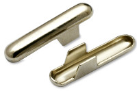 Kovové závlačky (T-tvar)<BR> pre gumu + šnúru,<BR> otvor 2,6 mm,<BR> niklované