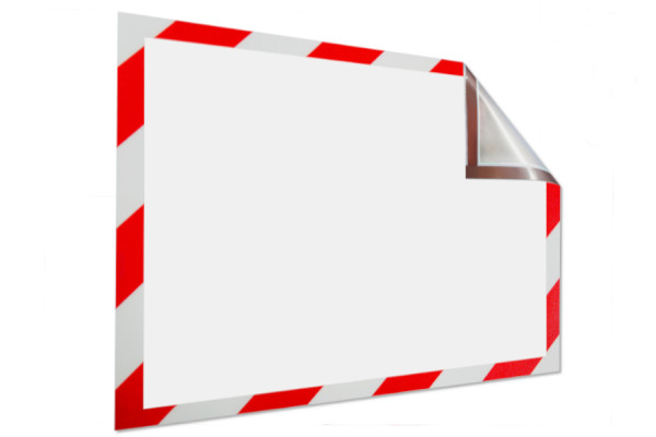 Magnetické informačné rámy pre formát DIN A4, 229 x 315 mm, červeno-biely