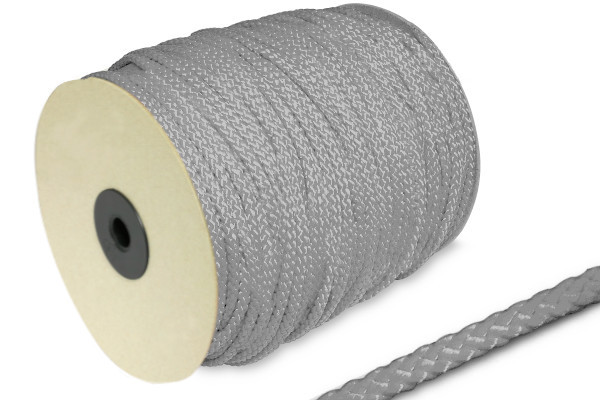 PP šnúra, priemer 5 mm, na 100 m rolke, sivá