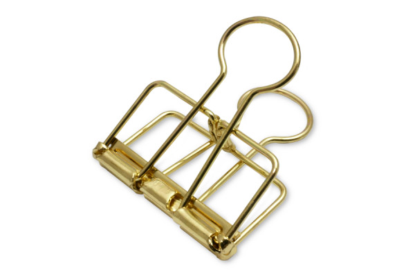 Design Drahtklammern, 32 mm breit, goldfarben
