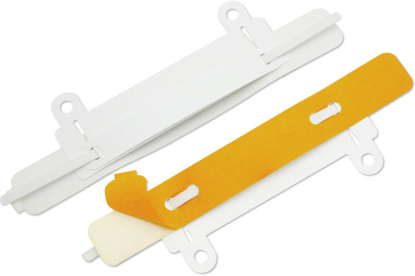 Viazacie mechaniky SK, s uchycovacím zariadením, opláštený jazýček, 150 x 20 mm, biele