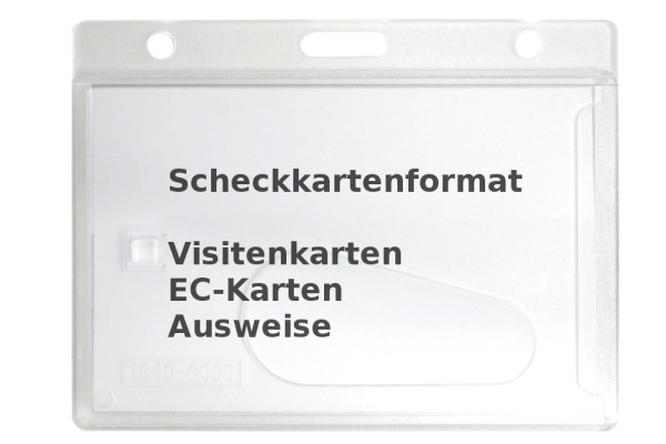 Držiak kariet vo formáte debetnej karty, tvrdý plast, priehľadný