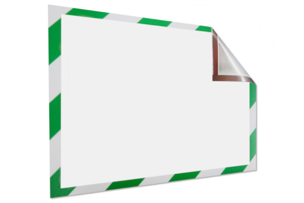 Magnetické informačné rámy pre formát DIN A4, 229 x 315 mm, zeleno-biely
