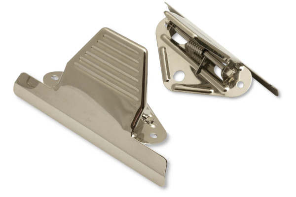 Papierklemmer zum Aufnieten, 120 mm breit, vernickelt