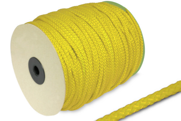 PP šnúra, priemer 5 mm, na 100 m rolke, žltá