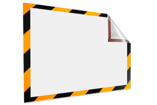 Magnetické informačné rámy pre formát DIN A4, 229 x 315 mm, čierno-žltý