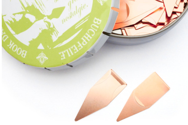 Buchpfeile "Book Darts", Lesezeichen aus Metall, Kupfer