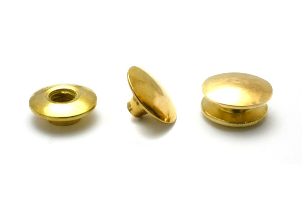 Buchschrauben Einpresskopf gold vermessingt